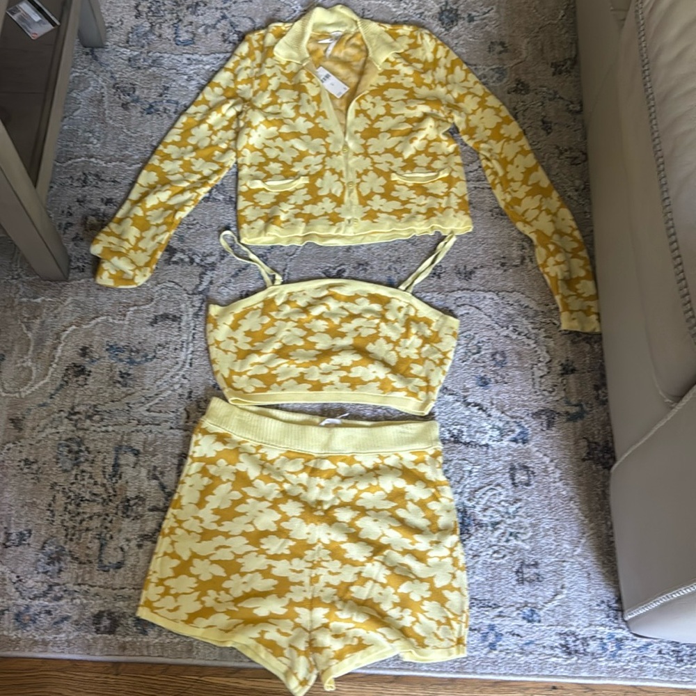 Anthropologie Jacquard Sweater Set